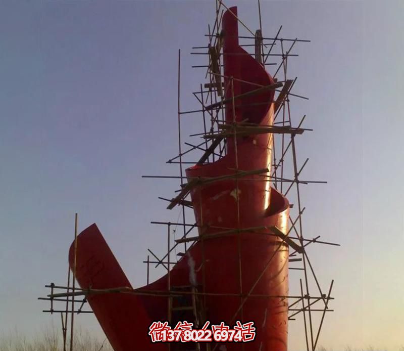 艺术玻璃钢旋转火炬雕塑 艺术玻璃钢旋转火炬雕塑