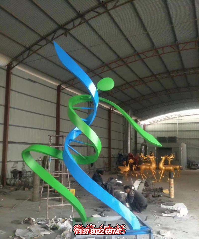 精致而抽象的不锈钢跳舞人物雕塑——街边艺术装饰 精致而抽象的不锈钢跳舞人物雕塑——街边艺术装饰