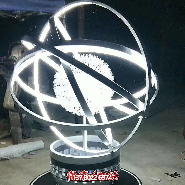 品质创意夜晚景观照明摆件，不锈钢镜面装点室内外