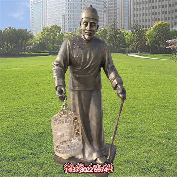 仿古风格玻璃钢雕像，为公园提供优雅的民俗装饰