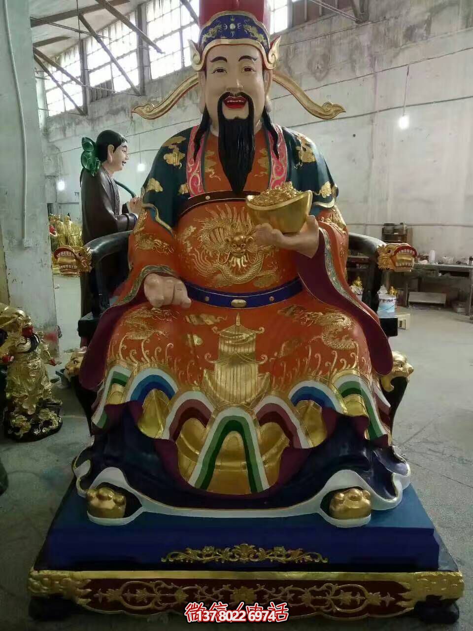 传统文化精美铜雕财神雕塑 传统文化精美铜雕财神雕塑