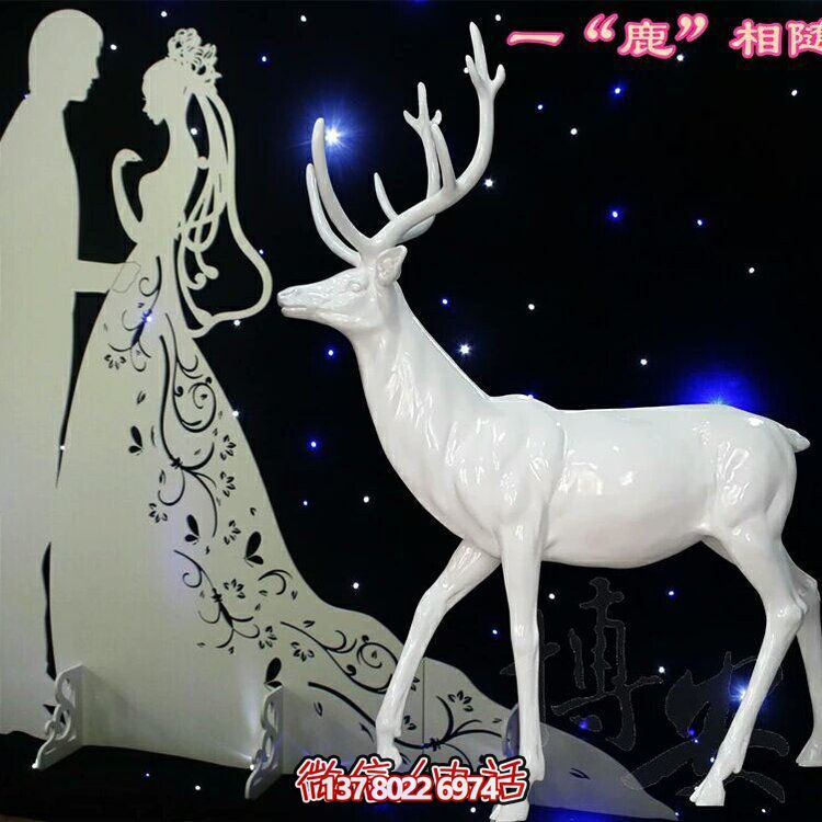 玻璃钢梅花鹿摆件——精致室内抽象装饰