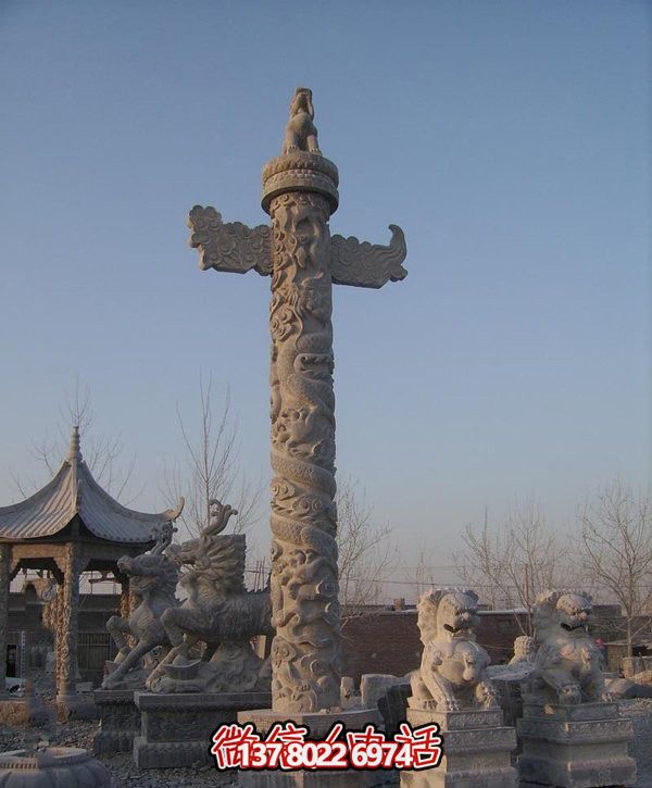 精美汉白玉雕塑，华美石龙表现中华文化之美