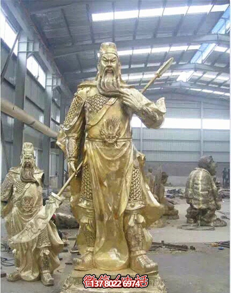 关公鎏金雕塑，让企业招财更加顺利