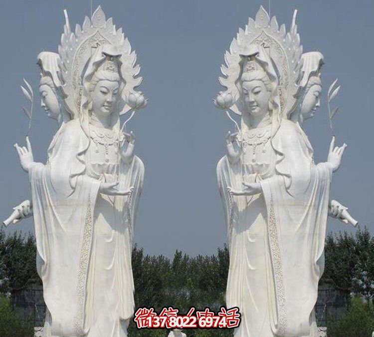 汉白玉观音大型石雕雕塑 汉白玉观音大型石雕雕塑