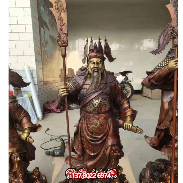 大型供奉财神拿刀摆件