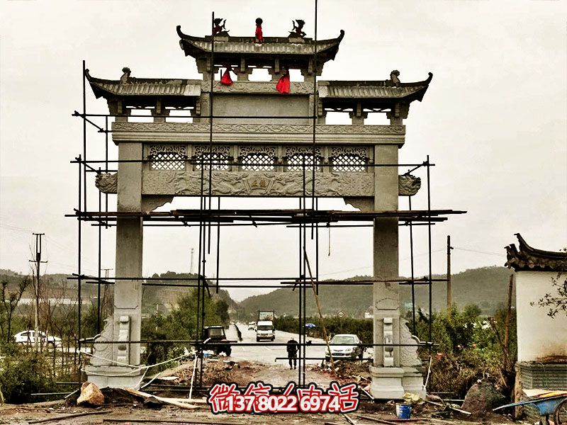古风石牌坊，引领乡村建筑新潮流