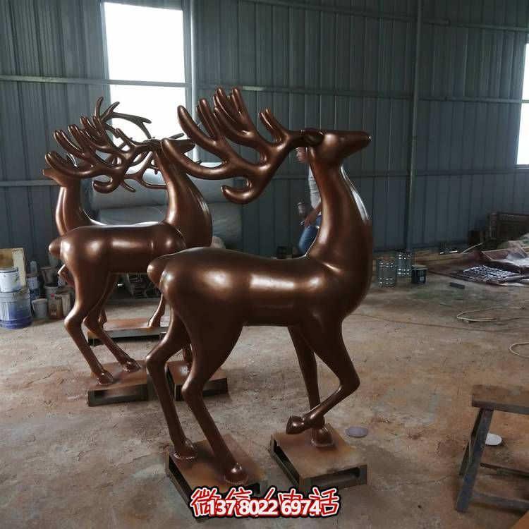 美观大方的铜雕鹿园林景观雕塑