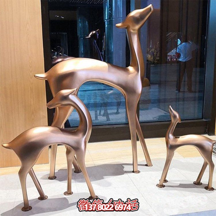 城市景观装饰品——玻璃钢小鹿雕塑