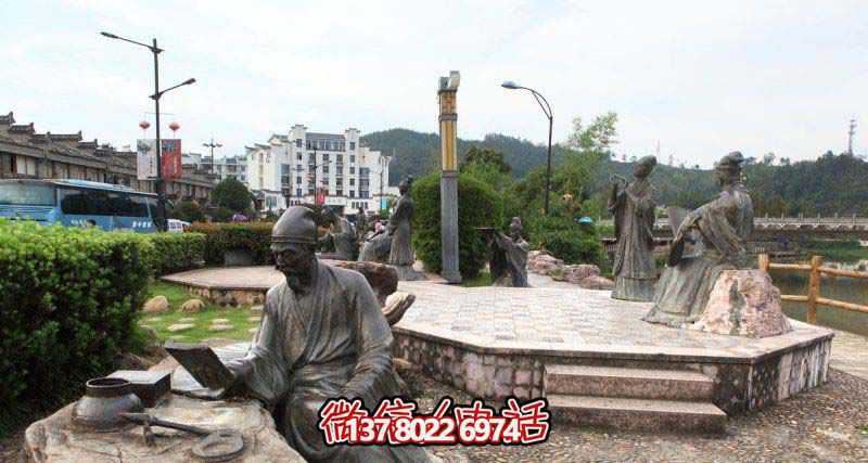 古典玻璃钢雕塑铜仿男子读书雕塑 古典玻璃钢雕塑铜仿男子读书雕塑