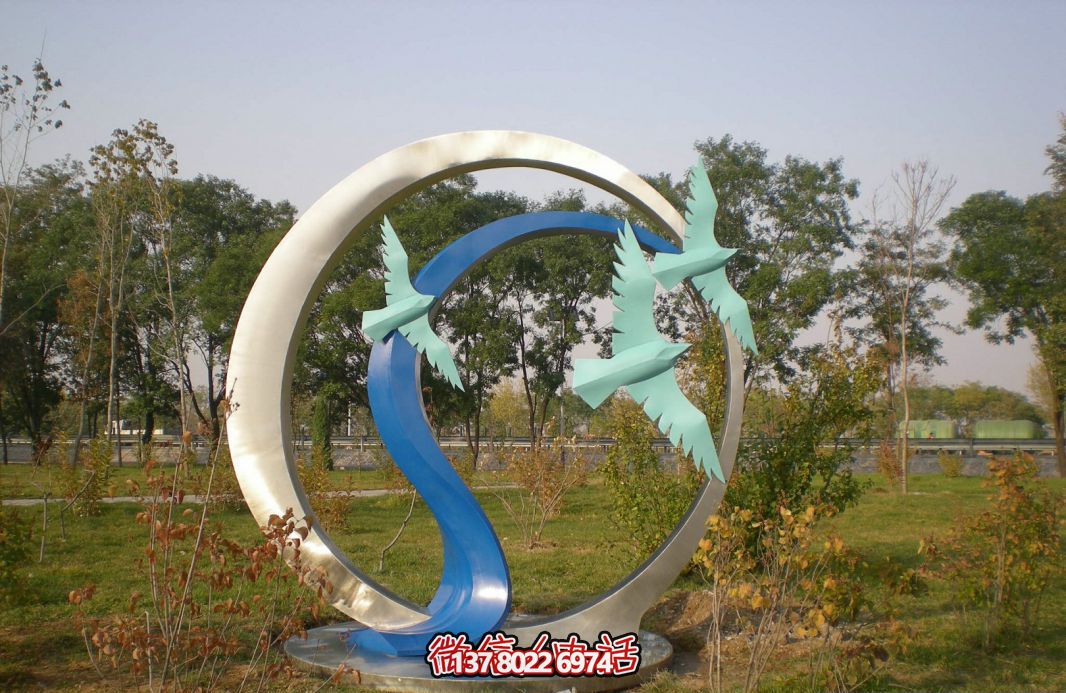 不锈钢雕塑大雁景观公园 不锈钢雕塑大雁景观公园