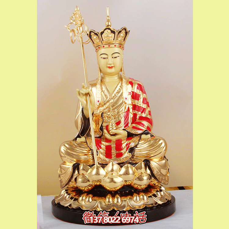 鎏金佛像地藏王菩萨守护你的家园