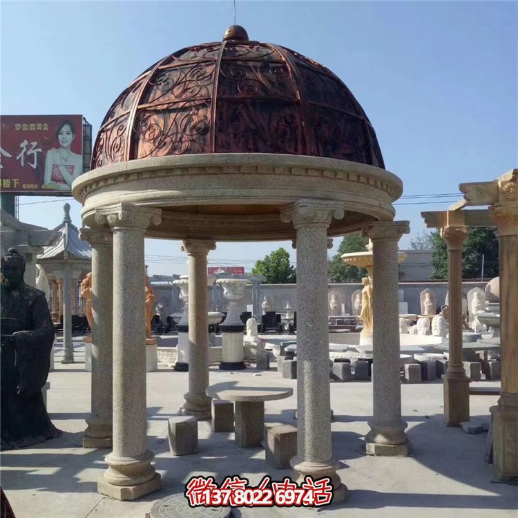 欧式花岗岩铸铜凉亭 欧式花岗岩铸铜凉亭