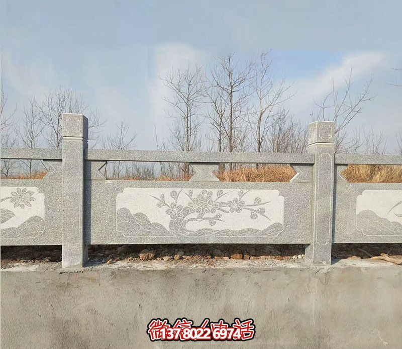 给乡村道路带来装饰感的大理石栏杆