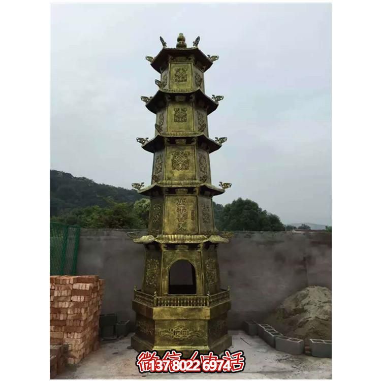 寺庙大型铜雕香炉多层雕塑