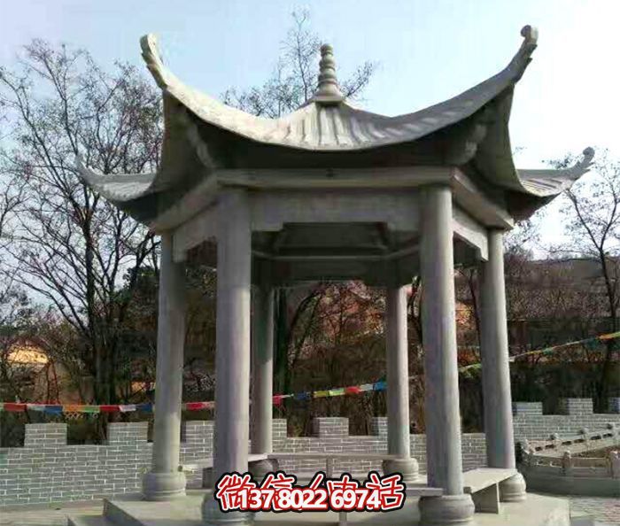 古建风格休息凉亭石雕景区观景台 古建风格休息凉亭石雕景区观景台