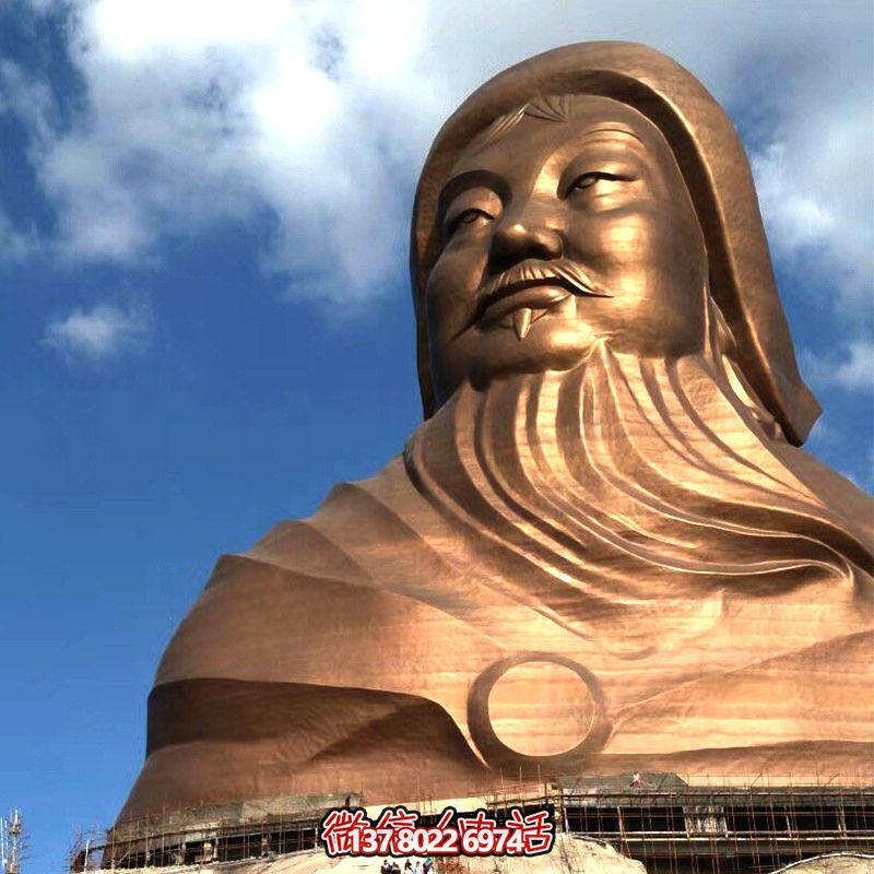 蒙古历史名人——成吉思汗大型头像雕塑 蒙古历史名人——成吉思汗大型头像雕塑