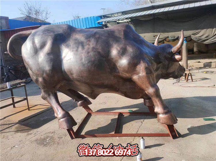 大型铜牛景观雕塑，招财摆件