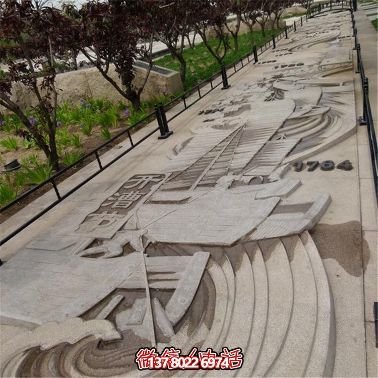 大理石浮雕壁画，点缀景区广场装饰