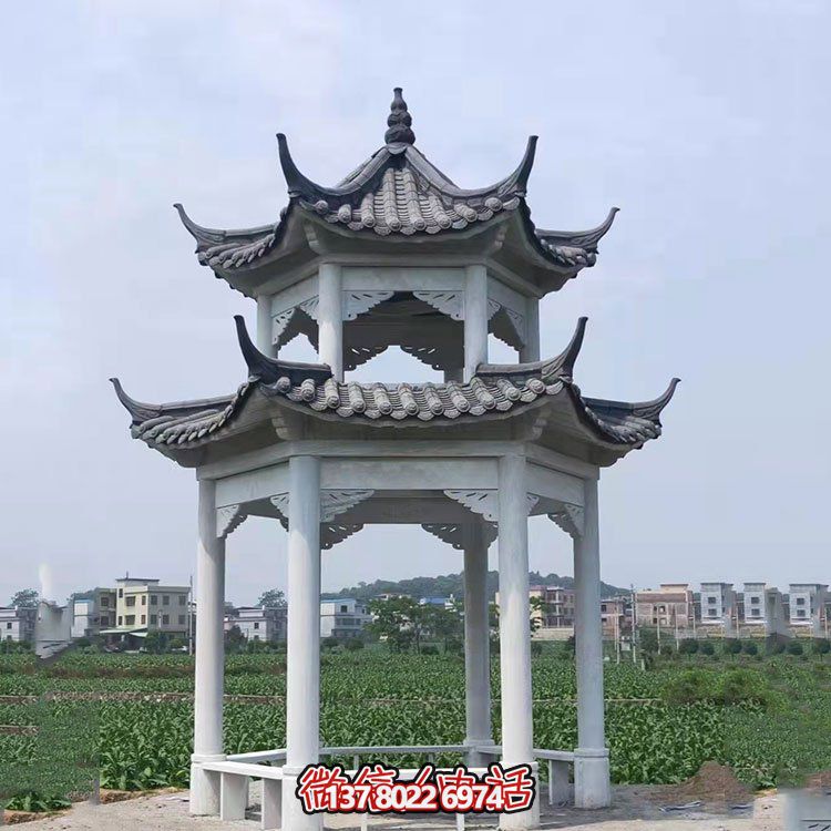 青石仿古建筑园林凉亭景观雕塑