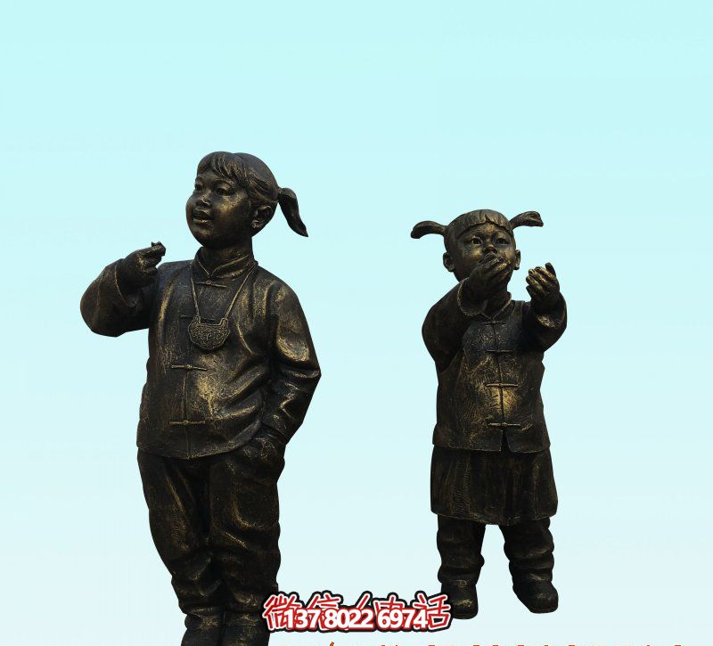 景区铜雕儿童雕塑玩耍体验 景区铜雕儿童雕塑玩耍体验