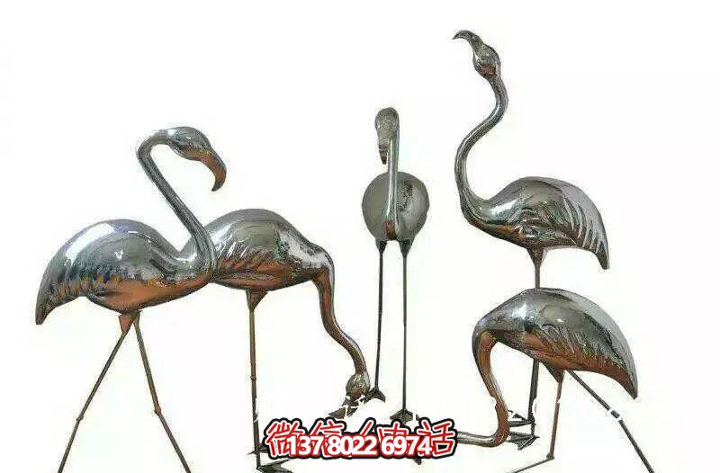 精致不锈钢火烈鸟雕塑 精致不锈钢火烈鸟雕塑