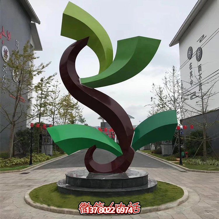 雕塑般的不锈钢创意景观，为你的小区或别墅增添几何美感