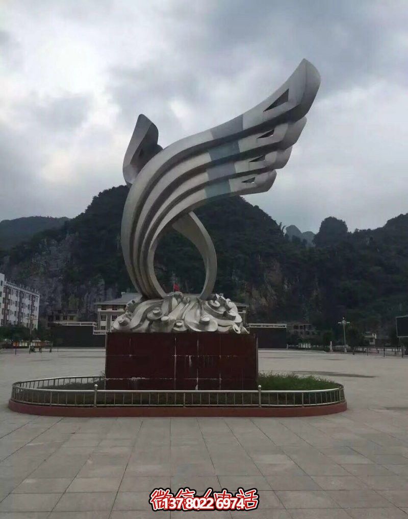 大型不锈钢雕塑景观翅膀装置 大型不锈钢雕塑景观翅膀装置