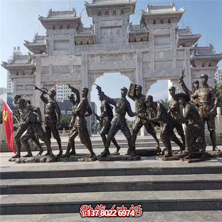 红军战士仿铜雕塑——缅怀革命先辈，传承红色文化