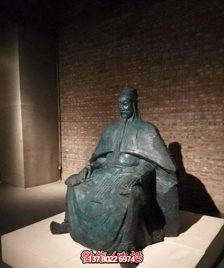 青铜大型景观关公雕塑 青铜大型景观关公雕塑