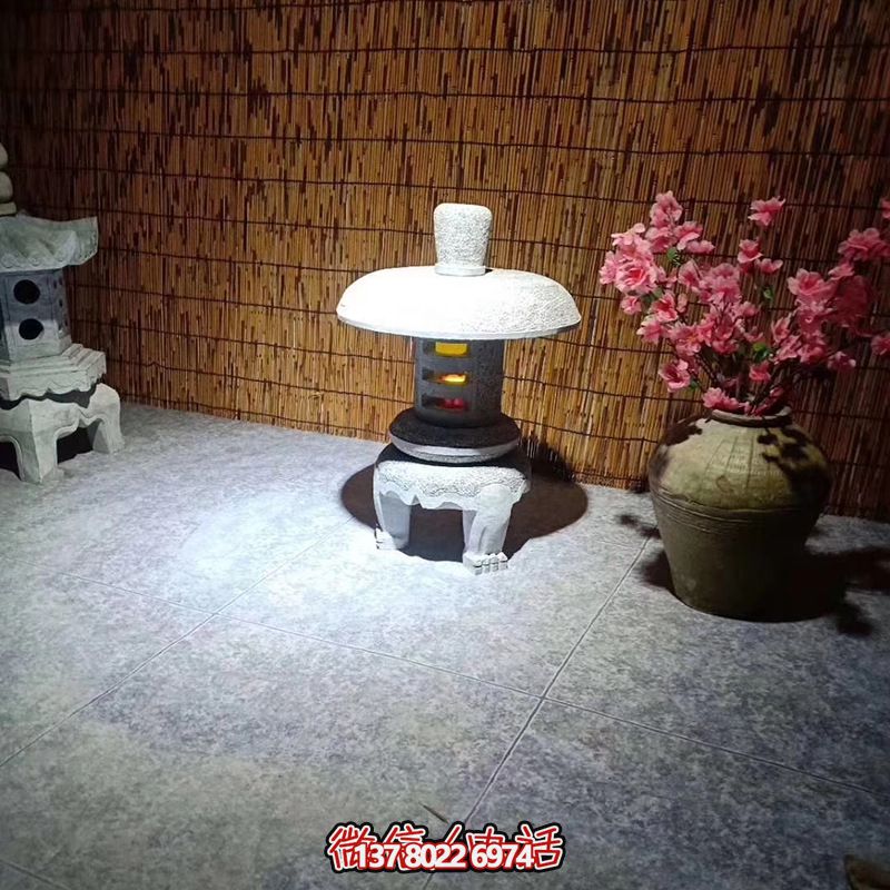 太阳能石灯落地日式庭院装饰摆件 太阳能石灯落地日式庭院装饰摆件