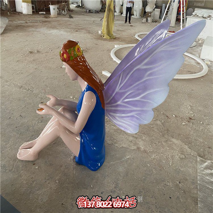 玻璃钢仙子人物雕塑彩绘，为公共广场增添美观