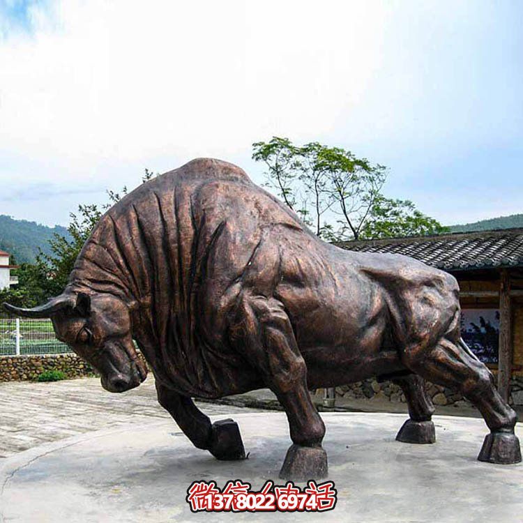 奋进铜牛雕塑——让大型企业工厂户外铜雕更精彩