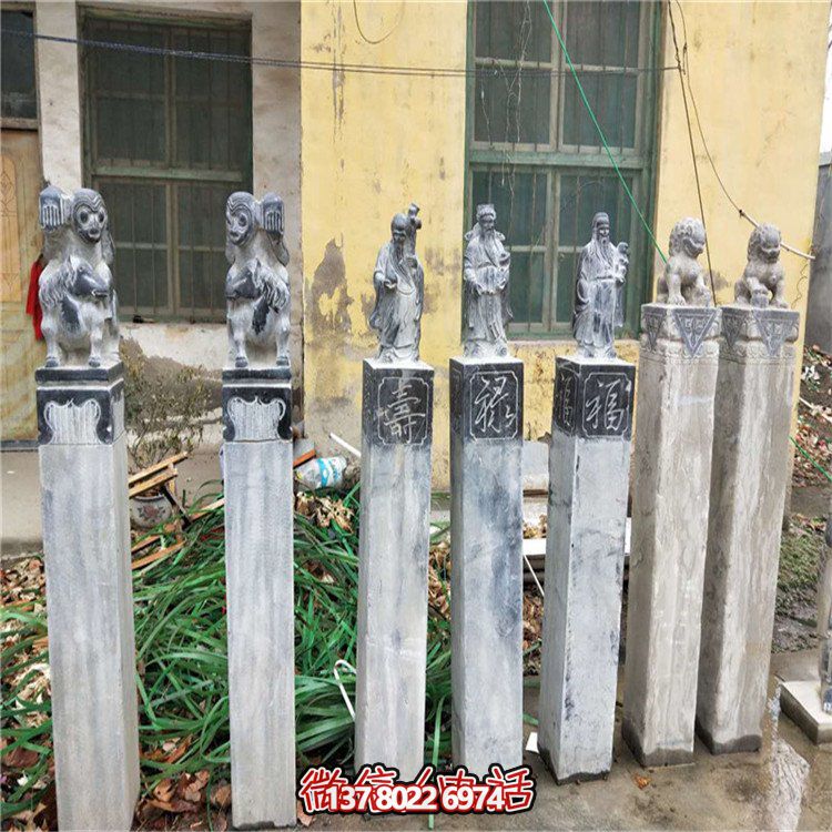精美石雕马柱酒店装饰园林造景