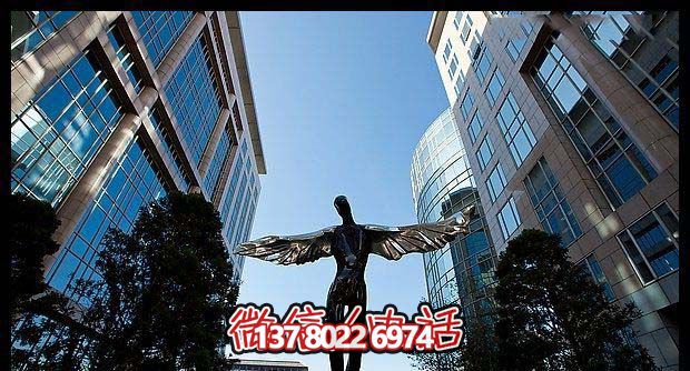 不锈钢抽象天使雕塑 不锈钢抽象天使雕塑