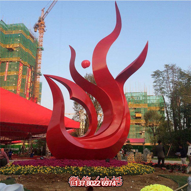 精美不锈钢凤凰雕塑，点缀精致小区、别墅环境