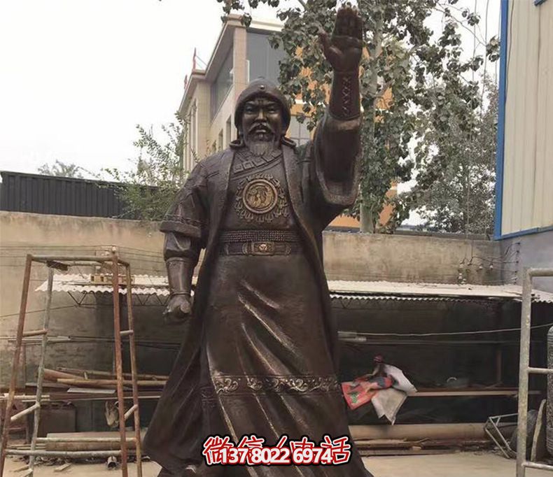 景区铜雕创意成吉思汗雕塑 景区铜雕创意成吉思汗雕塑