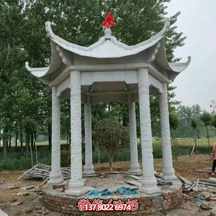 单层石凉亭，让您拥有完美休闲空间