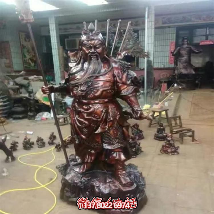 高大壮观的立式大型铜雕财神武雕塑
