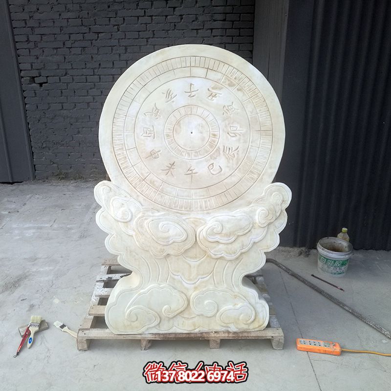 汉白玉雕塑日晷创意定制别墅装饰 汉白玉雕塑日晷创意定制别墅装饰
