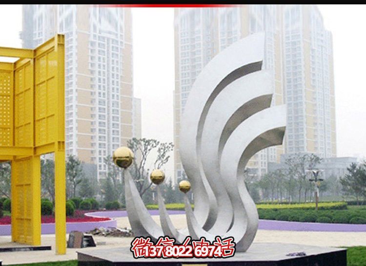 凤凰不锈钢雕塑，点亮公园广场