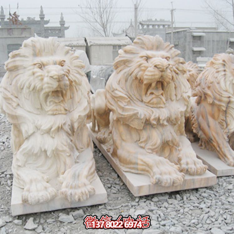 仿真狮子雕塑，为公园、动物园带来活力