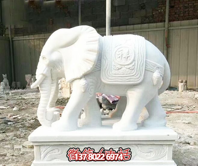 企业大型户外景观汉白玉石雕浮雕大象雕塑 企业大型户外景观汉白玉石雕浮雕大象雕塑