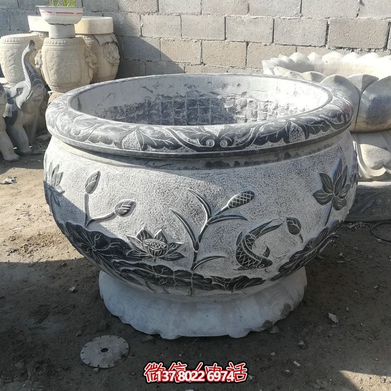 精美荷花雕塑大理石摆件 精美荷花雕塑大理石摆件