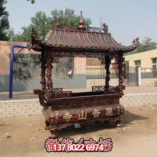 传统中式香炉宗教雕塑，祈福上香