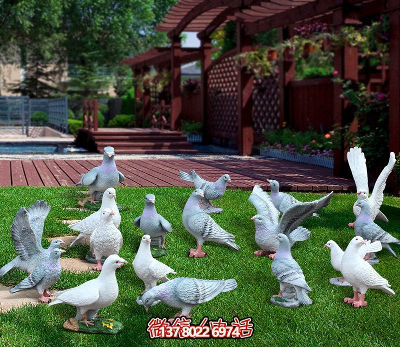 童趣仿真动物树脂雕塑，打造完美草坪户外景观