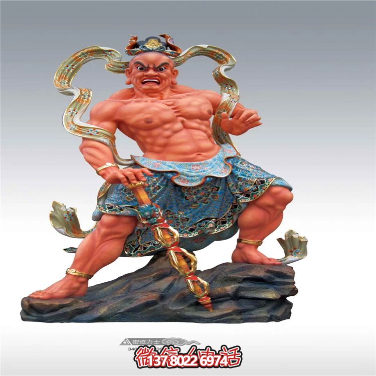 玻璃钢大型彩绘景观寺庙供奉哼哈二将雕塑 玻璃钢大型彩绘景观寺庙供奉哼哈二将雕塑