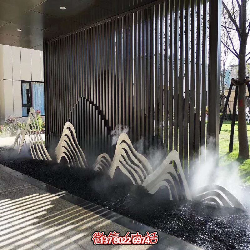 室内外不锈钢水景假山雕塑摆件 室内外不锈钢水景假山雕塑摆件