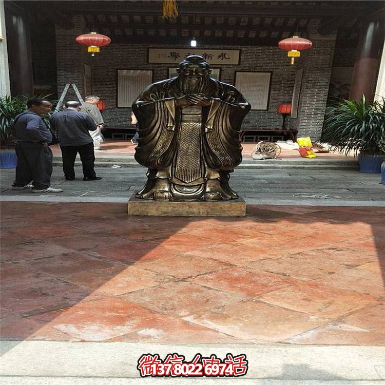 探索古代教育家孔子的雕塑校园景区