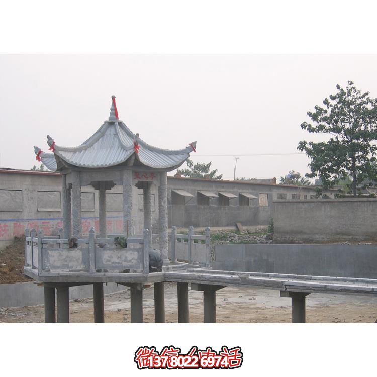 大理石景观雕塑凉亭，满足室外休闲需求